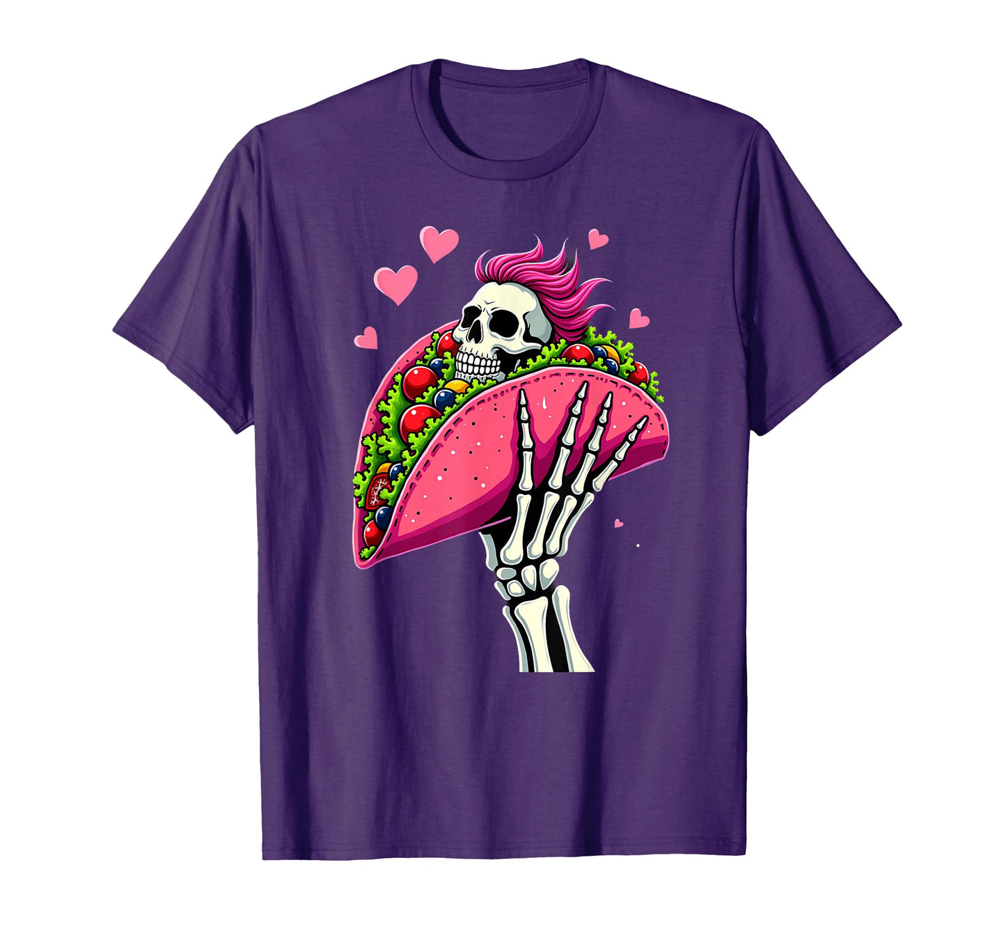 Creepy Skeleton Hand Holding A Taco Halloween T-Shirt