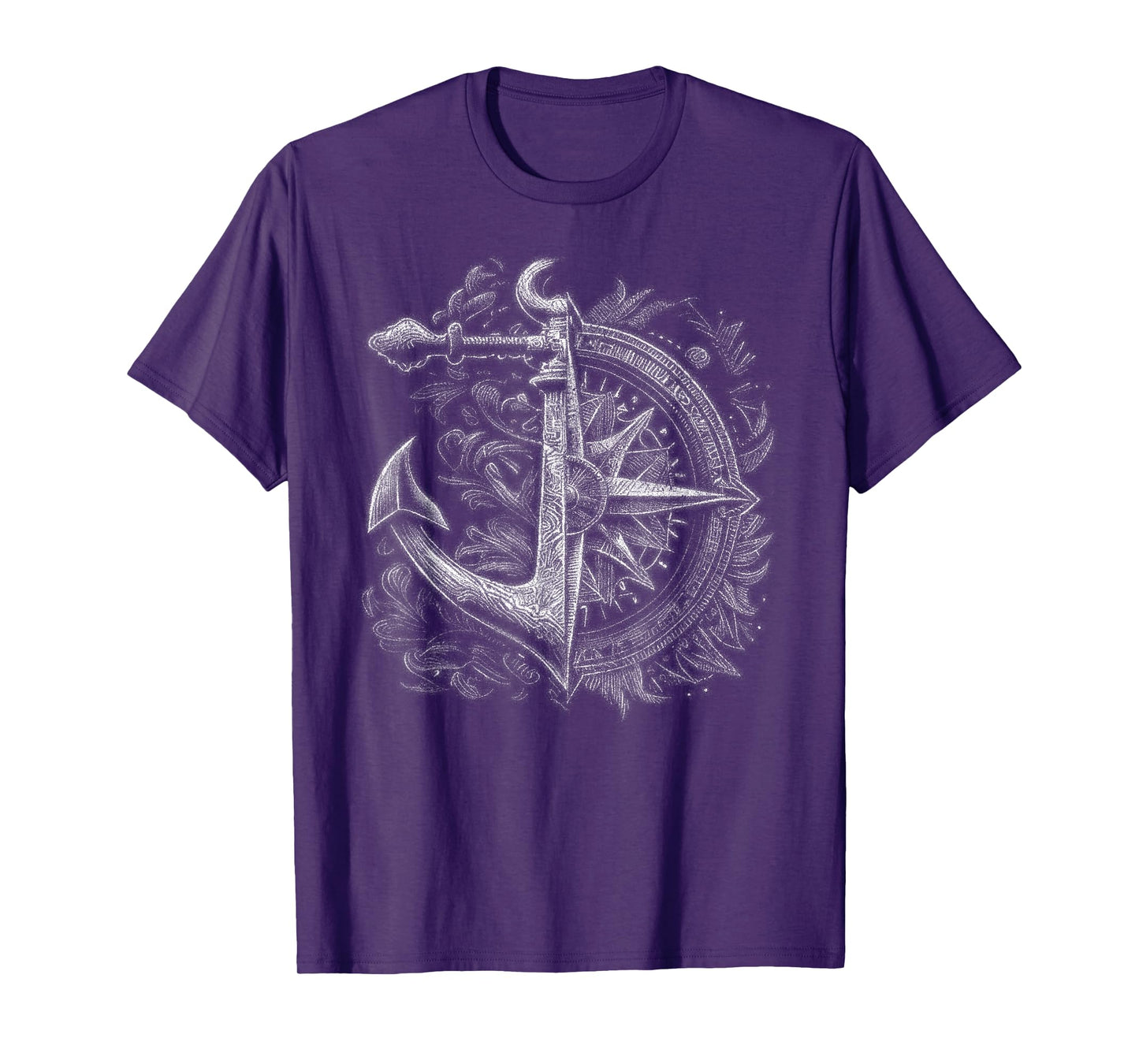 Compass and Anchor boating ocean sea retro vintage Sailor T-Shirt