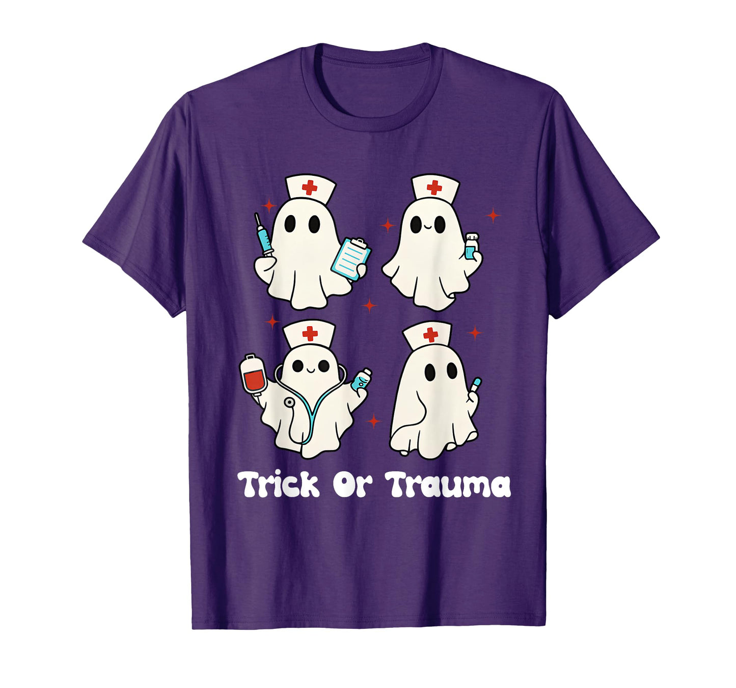 Halloween Nurse, Trick Or Trauma Spooky Nurse Nurse Boo Crew T-Shirt