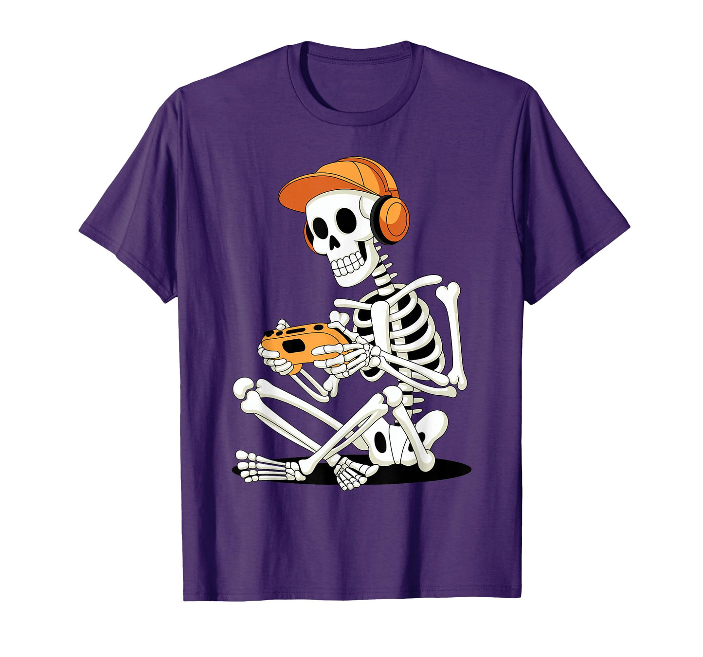Halloween Skeleton Gamer Funny Video Gaming Boys T-Shirt