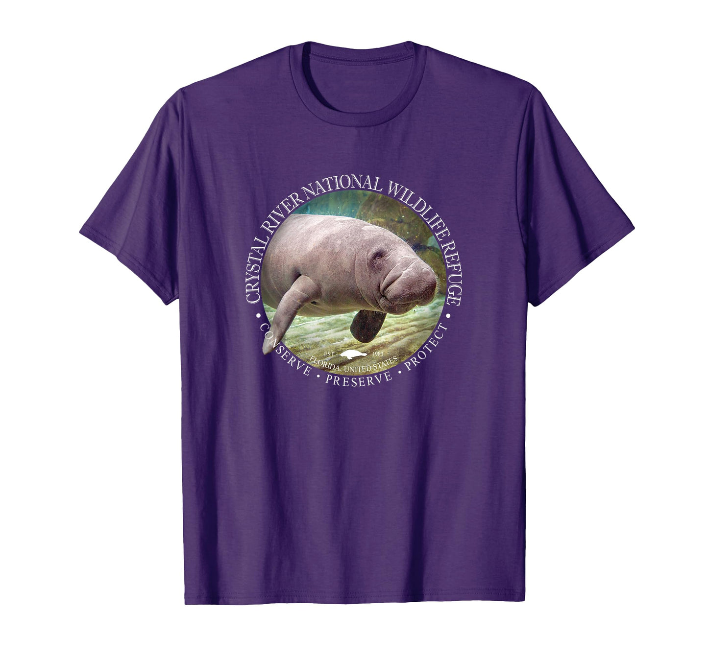 Crystal River Wildlife Refuge Manatee Sea Cow T-Shirt