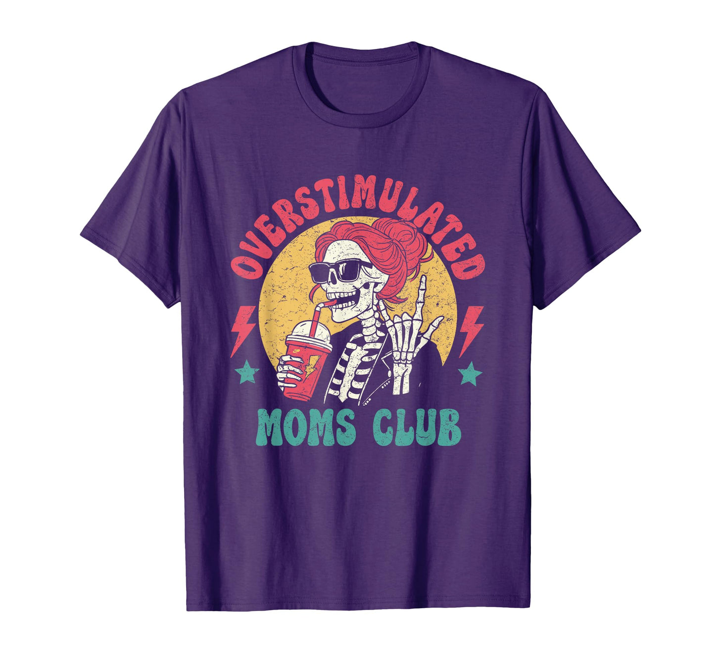 Overstimulated Moms Club Womens Mom Mental Health T-Shirt