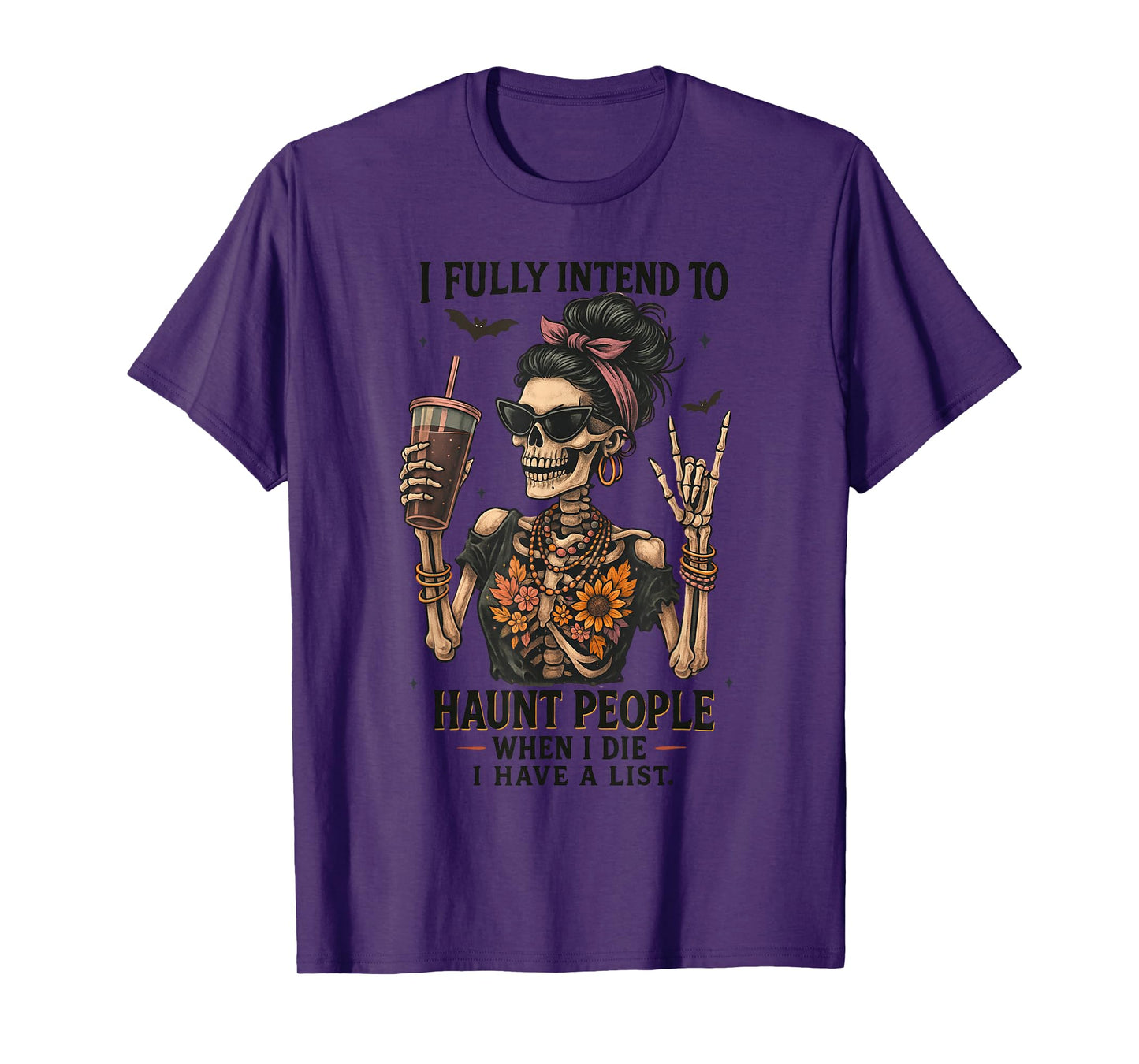 Halloween Outfit for Women Funny Skeleton Funny Halloween T-Shirt