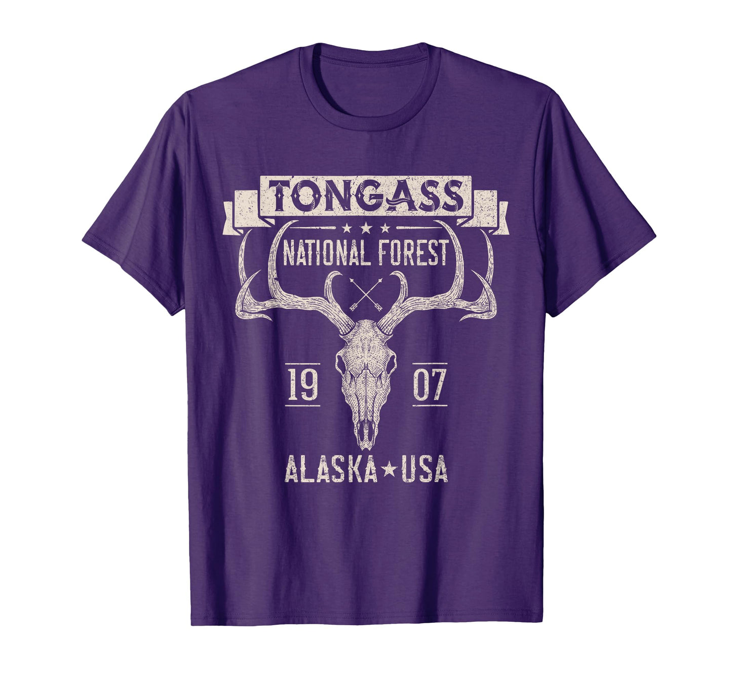 Tongass National Forest Alaska Elk Hiking Trails Souvenir T-Shirt