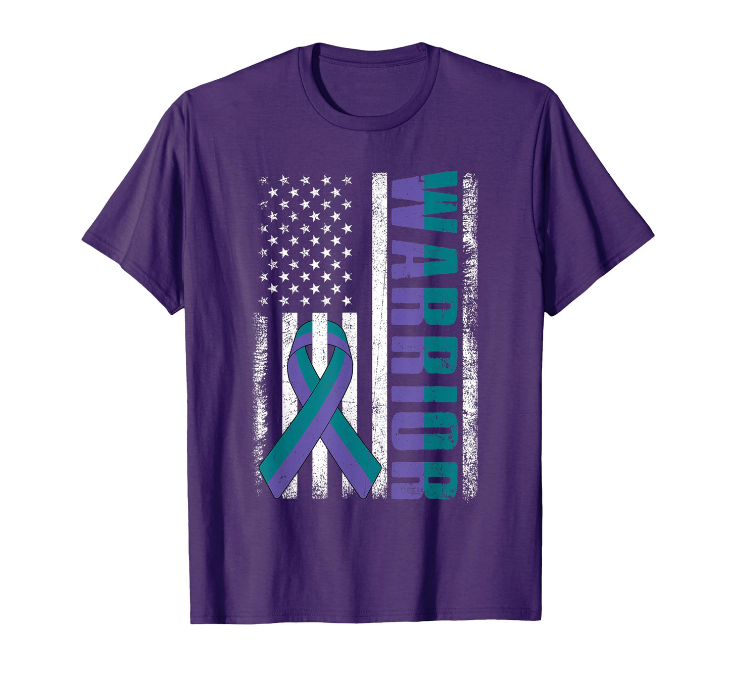 Anal Cancer Awareness Day Warrior American Flag T-Shirt for Women Men