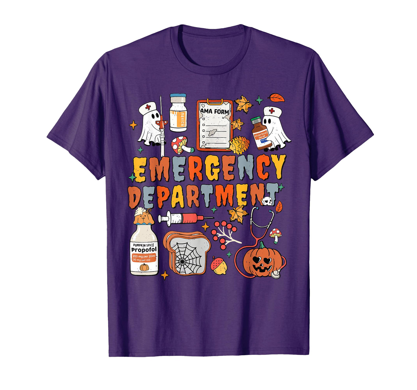Emergency Department Funny ER Nurse Halloween Spooky Season T-Shirt
