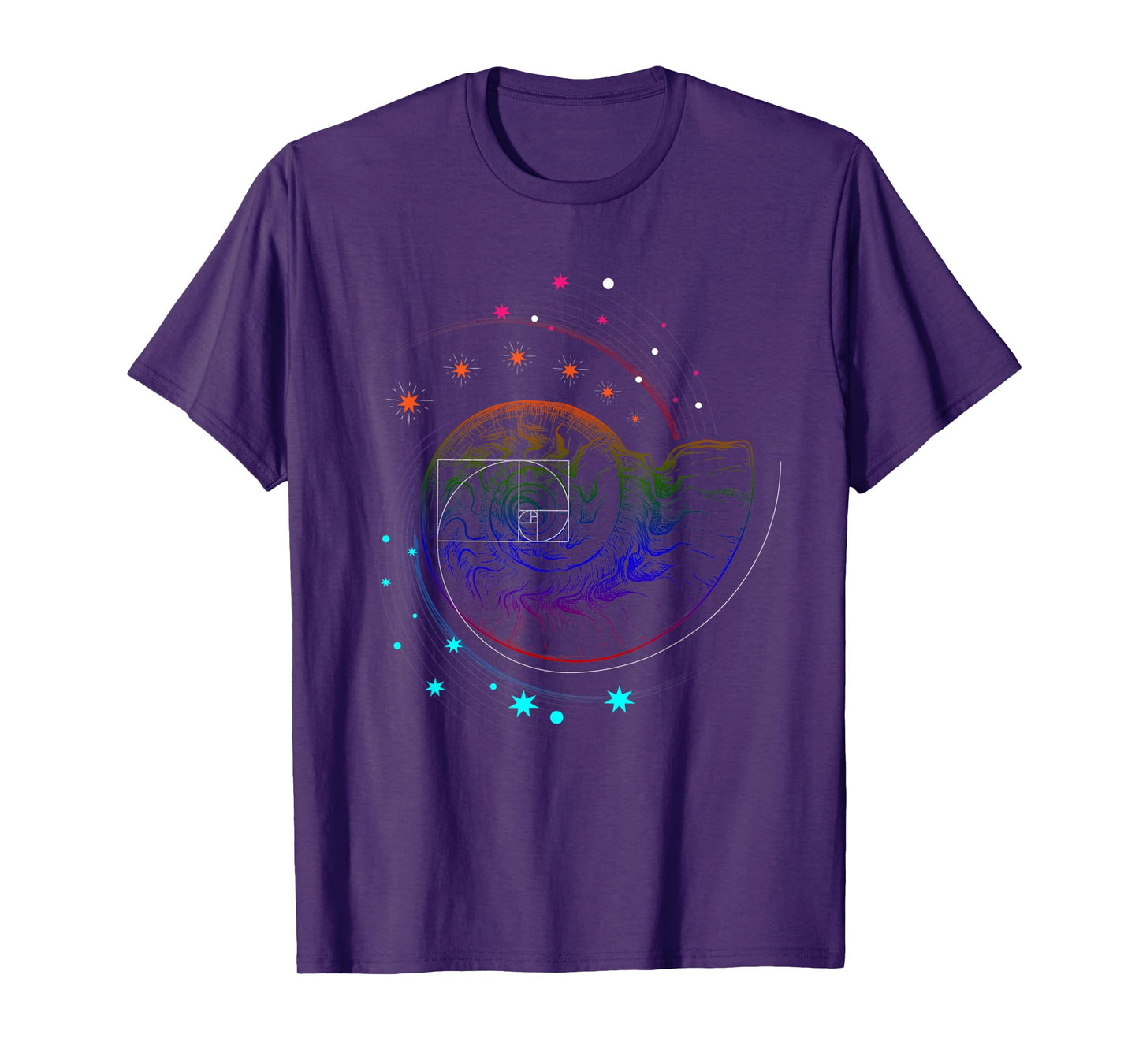 Fibonacci Shell or Golden Ratio and Spiral or Fibonacci T-Shirt
