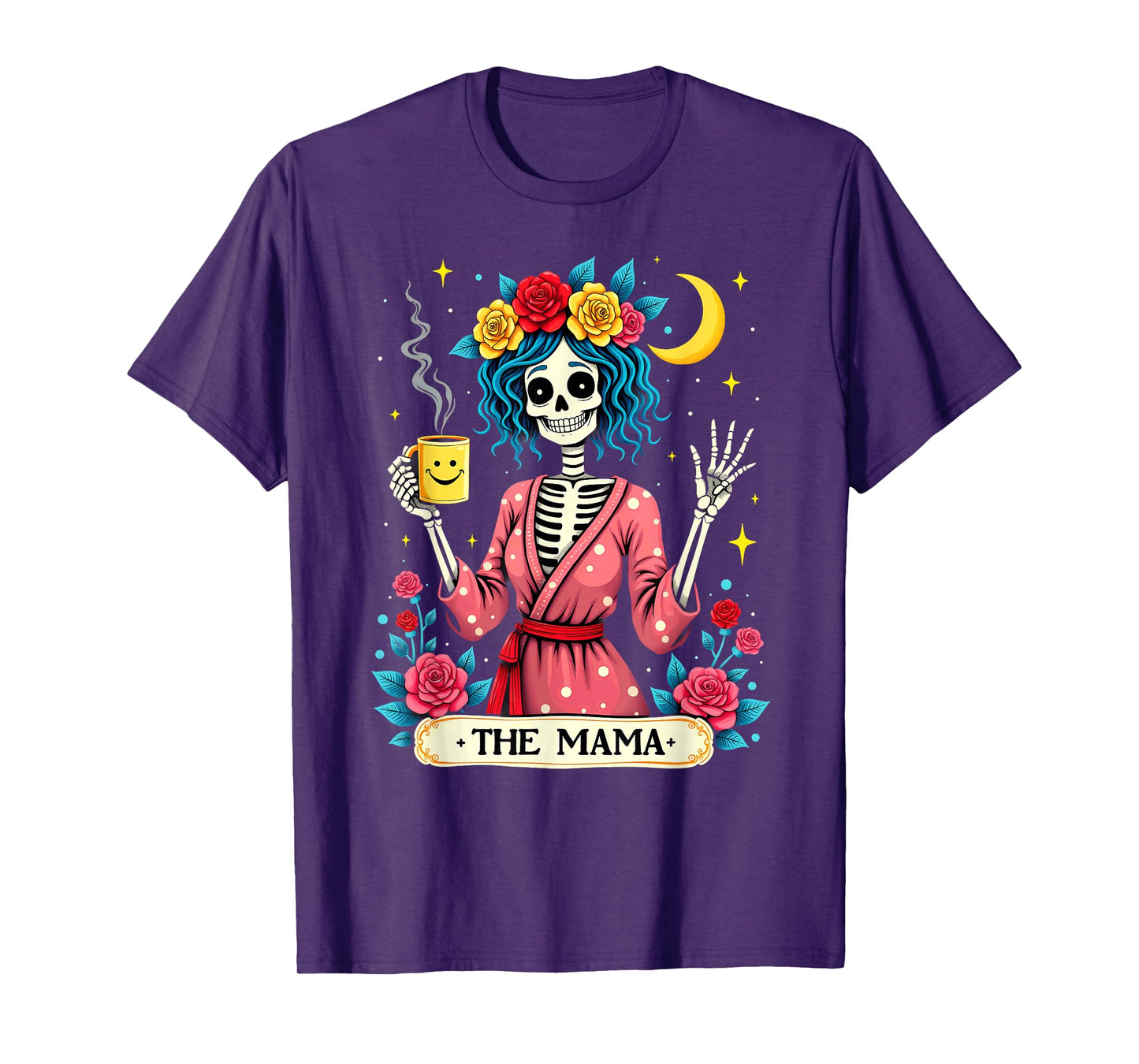 Gothic Tarot Card The Mama Skeleton Halloween T-Shirt