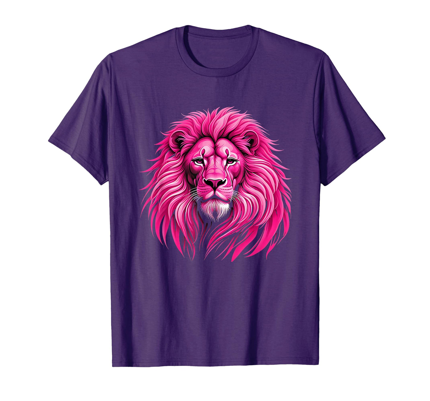 Pink Lion Breast Cancer Awareness Survivor Warrior T-Shirt
