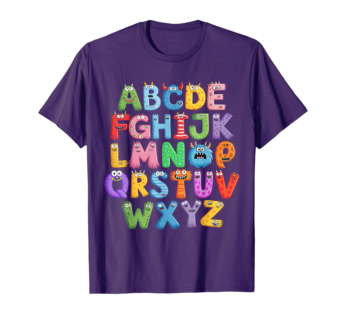 Monster ABC Cute Alphabet Halloween Teacher Costume Kids T-Shirt