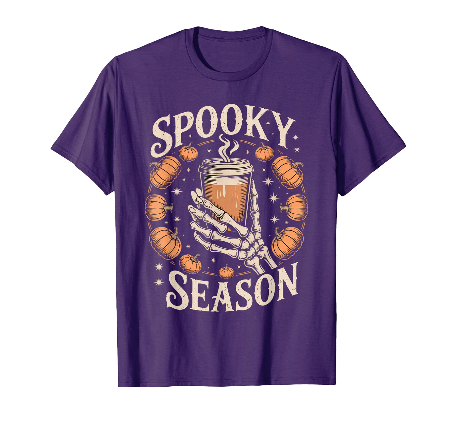 Spooky Season Halloween Coffee Lovers Fall Vibes T-Shirt