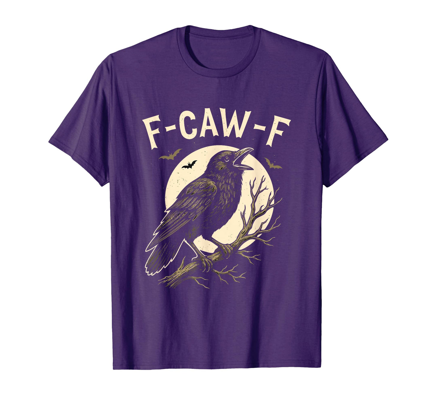 FcawF Funny Raven Halloween F Caw F Spooky Creepy Gothic T-Shirt