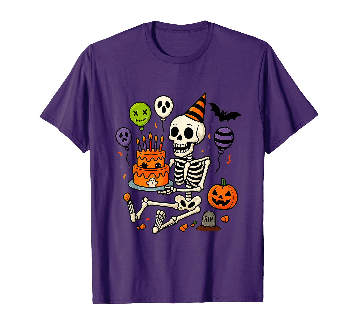 It's My Birthday Skeleton Happy Halloween Party Fun T-Shirt