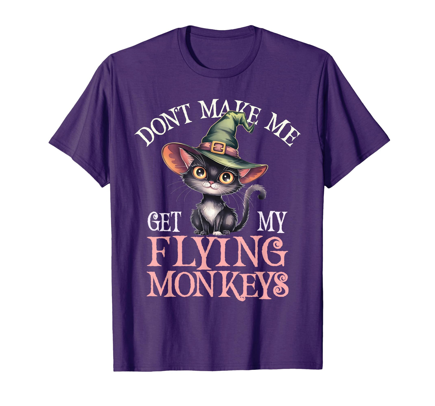 Cute Meowgical Team Flying Monkeys Cat Wizard Magical Spell T-Shirt