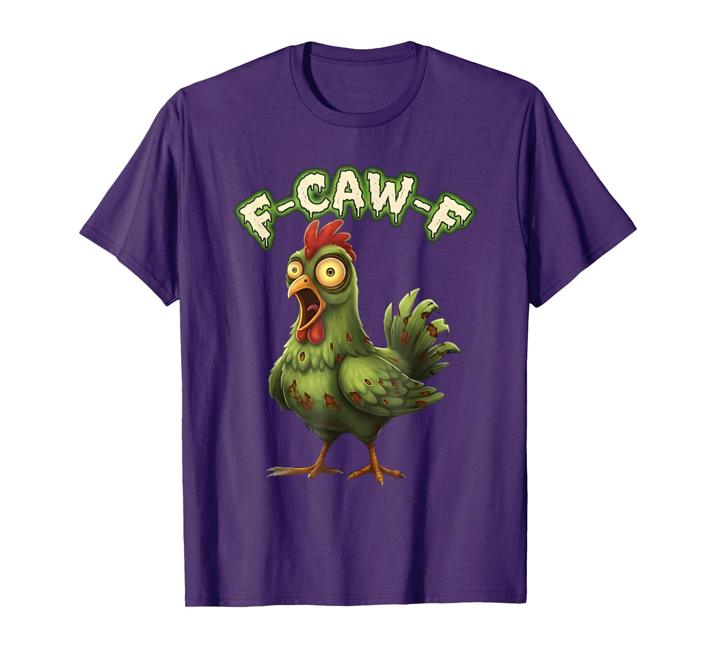 F-CAW-F Funny Zombie Chicken Spooky Halloween Costume T-Shirt