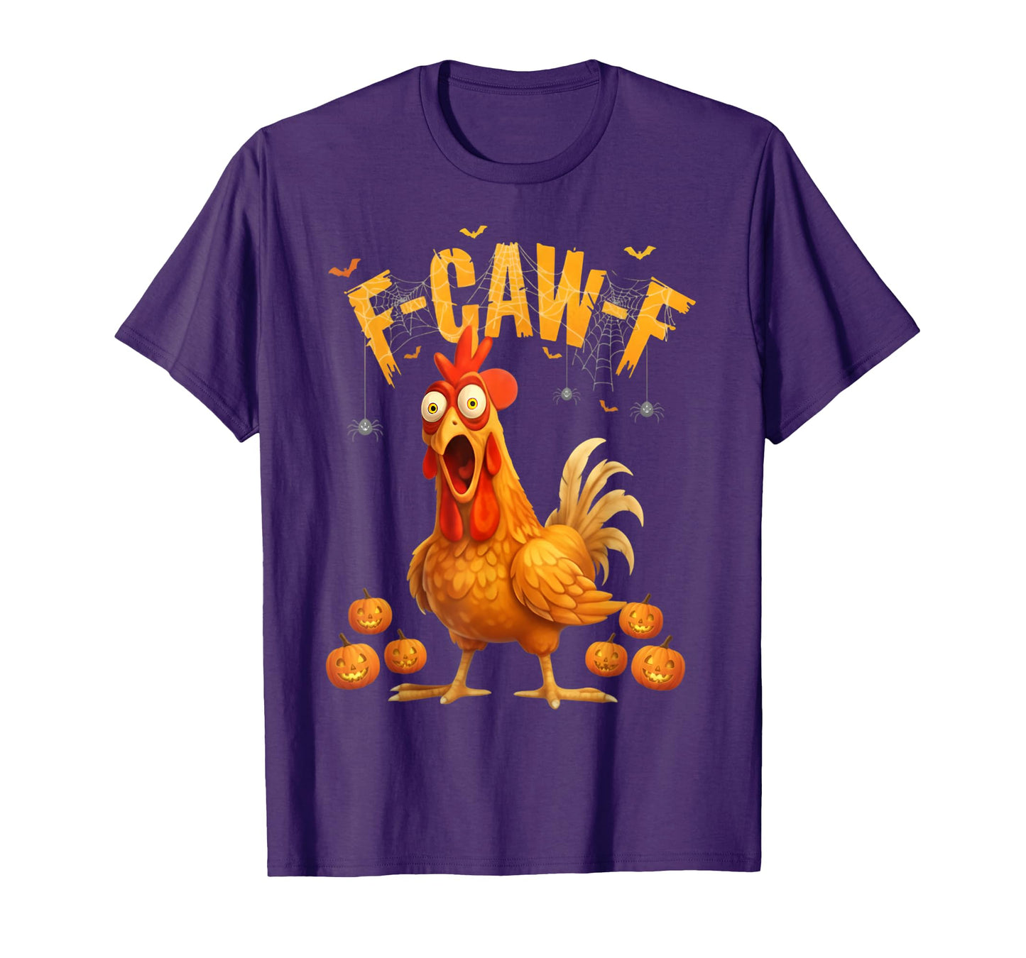 Pumpkin Chicken F-Caw-F Funny Halloween Tee T-Shirt