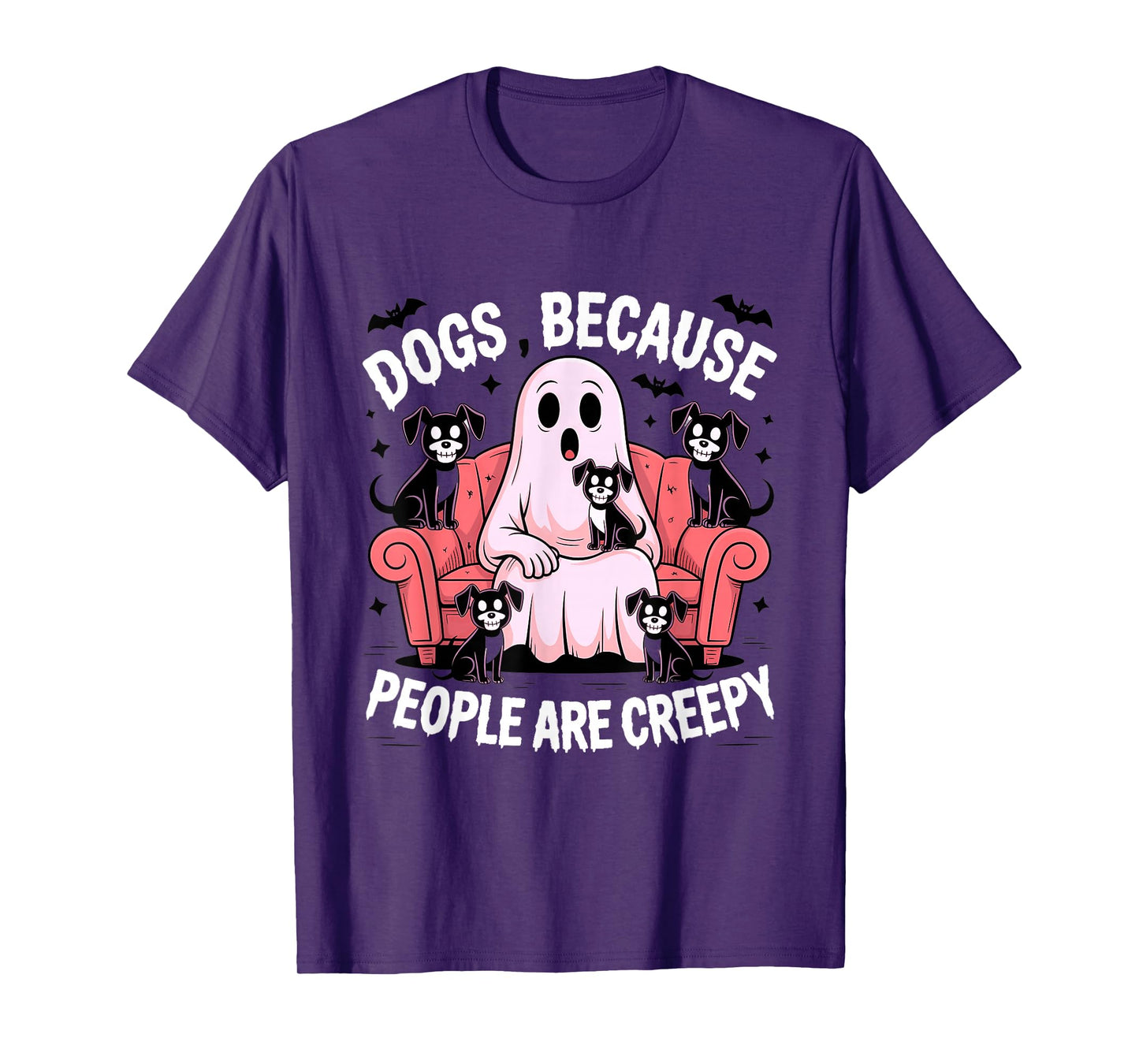 Ghostly Dog Pack Couch Halloween Meme T-Shirt