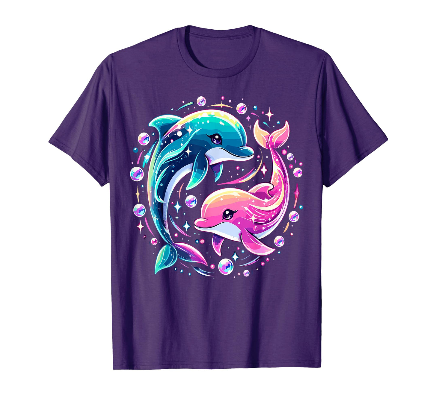 Dolphin Colorful Sea Ocean Animal Dolphin T-Shirt