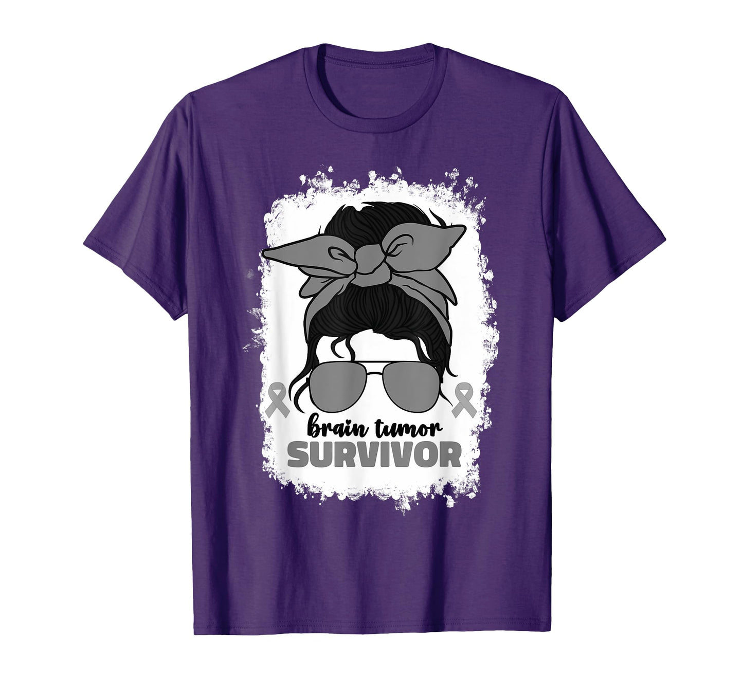 Brain Tumor Survivor Women Go Grey Brain Tumor Awareness T-Shirt