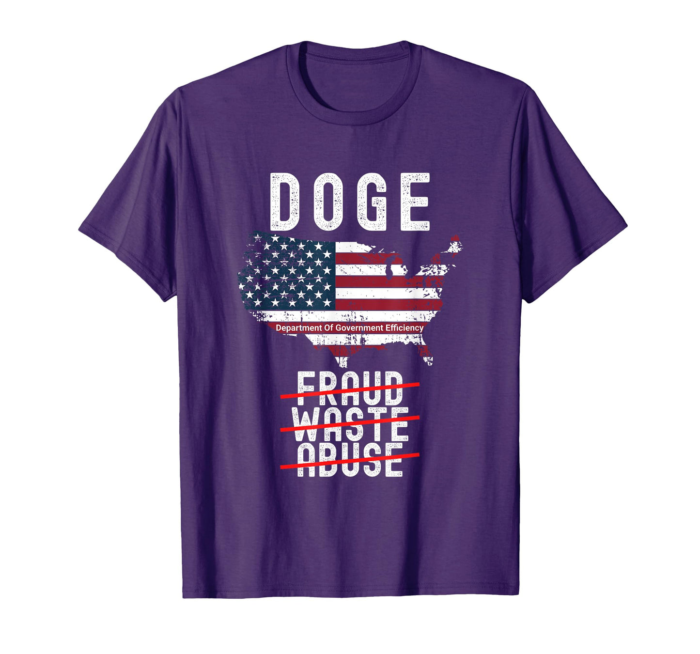 DOGE, D.O.G.E., Department Of Government Efficiency, US Flag T-Shirt