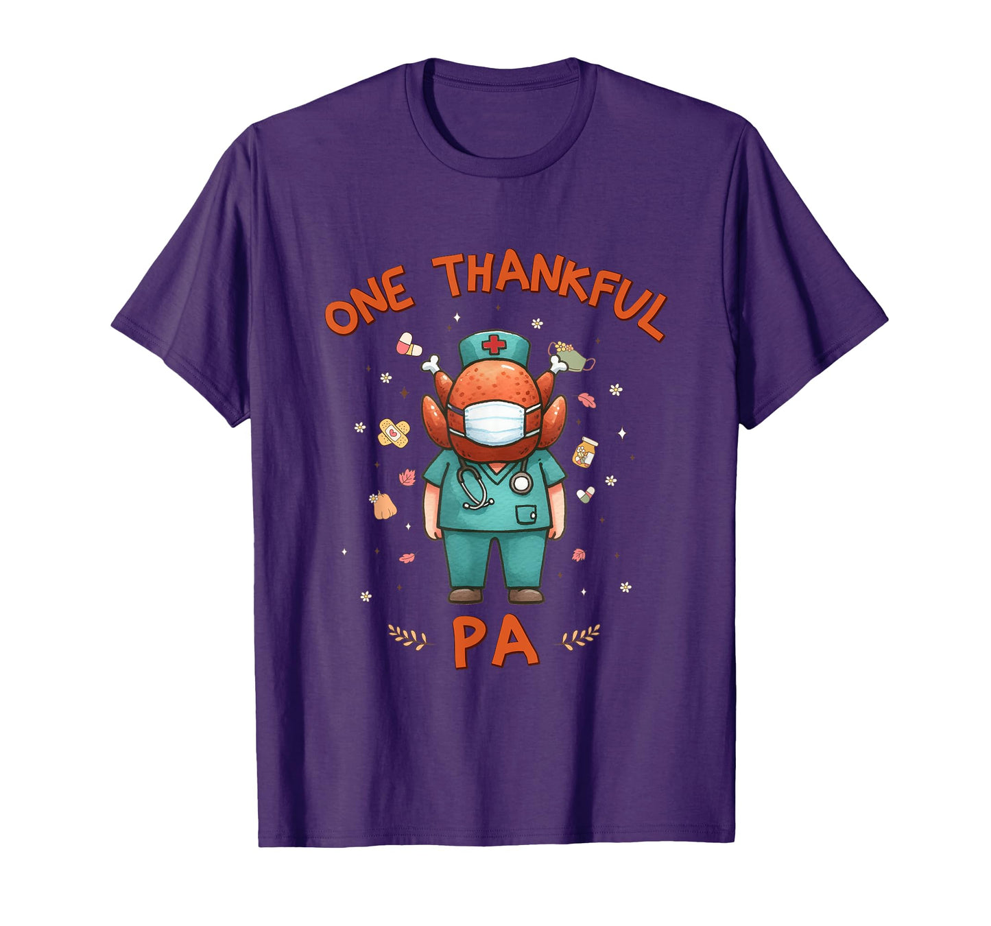 Funny Thanksgiving Scrub Turkey PA Holiday Nursing Women T-Shirt
