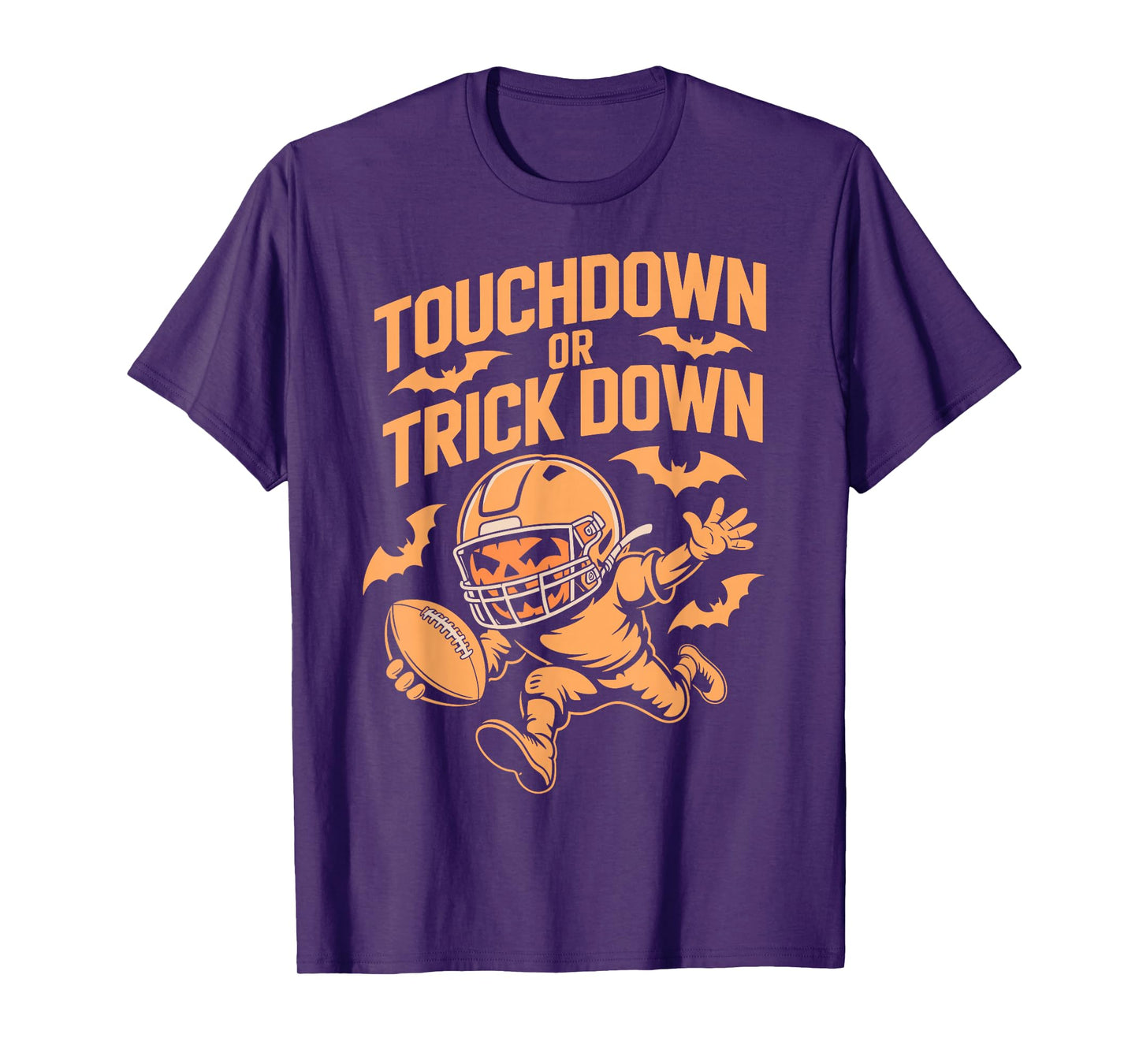 Touchdown Trick Down Humor Costume Halloween Football T-Shirt