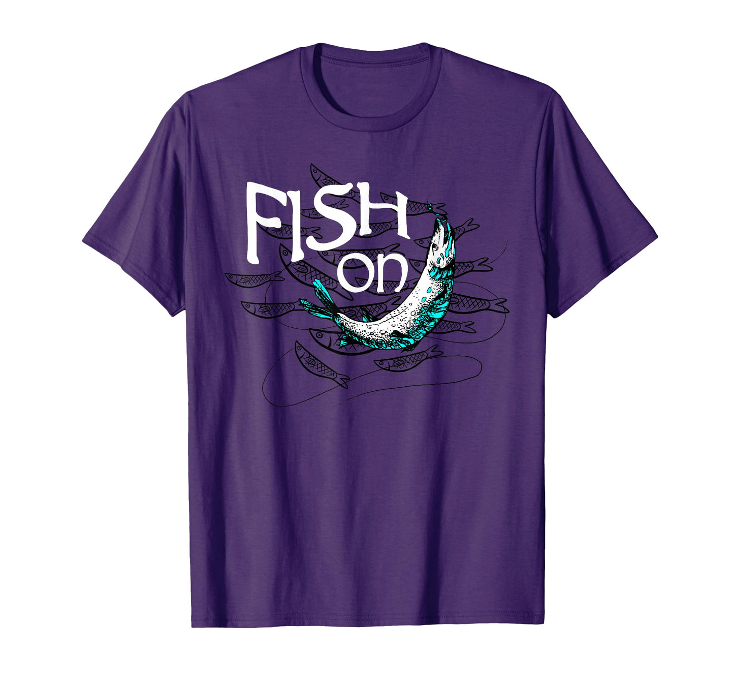 Fish On Fishing Gift for Bass Fisherman Fishing Gift T-Shirt