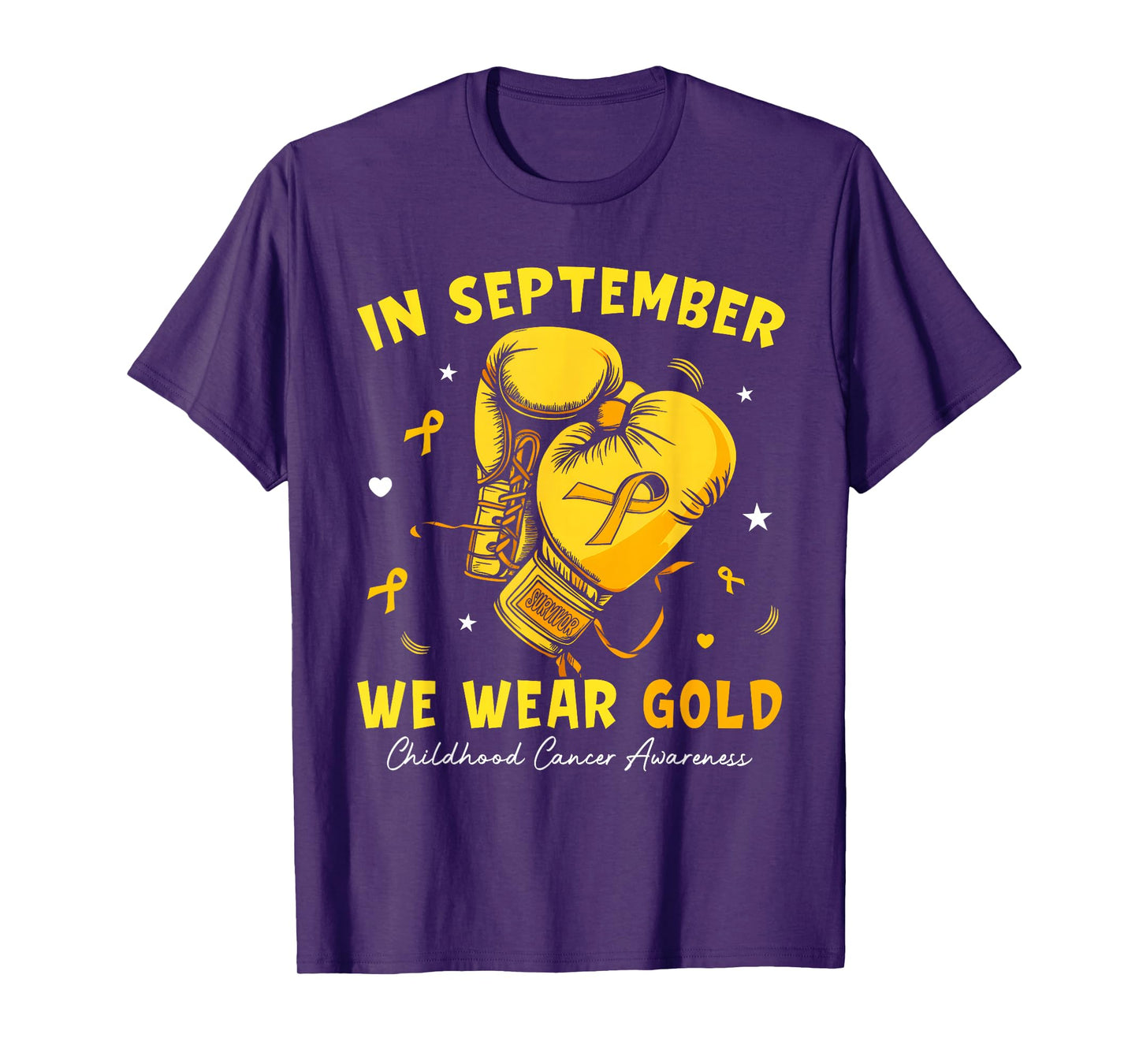 in September We Wear Gold Childhood Cancer Awareness Kids T-Shirt