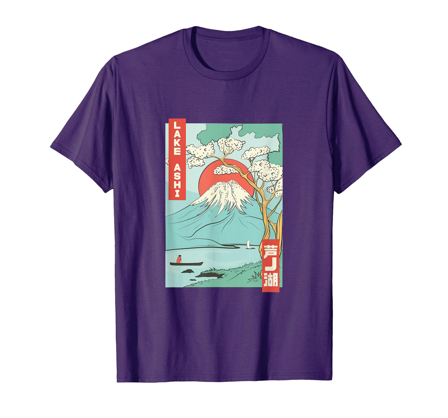Lake Ashi Mount Fuji Japanese Cherry Blossom Japan T-Shirt