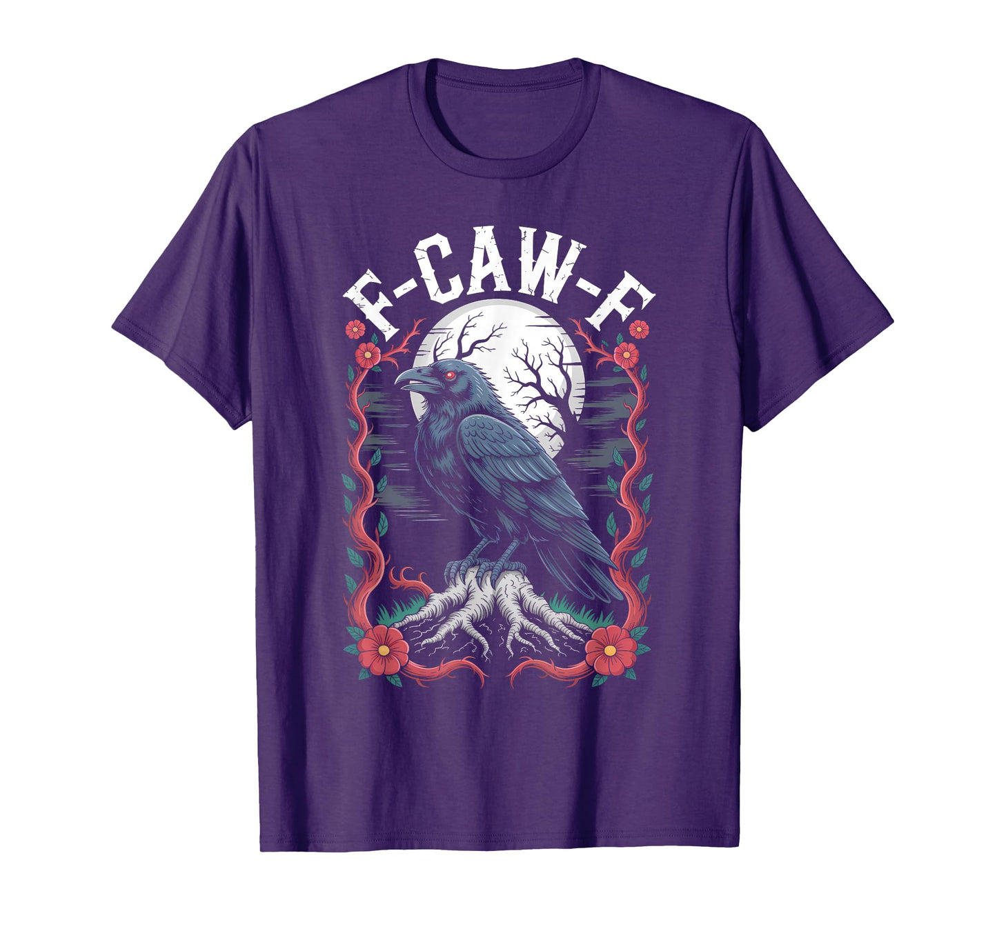 Funny F-Caw-F Black Crow Sound Meme Humor T-Shirt