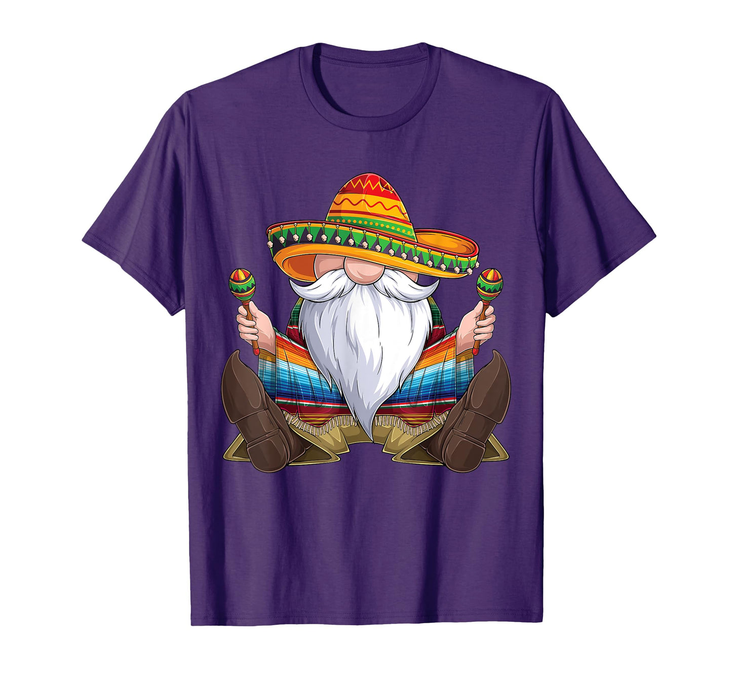 Mexican Gnome Cinco De Mayo Serape Poncho men Women kids boy T-Shirt