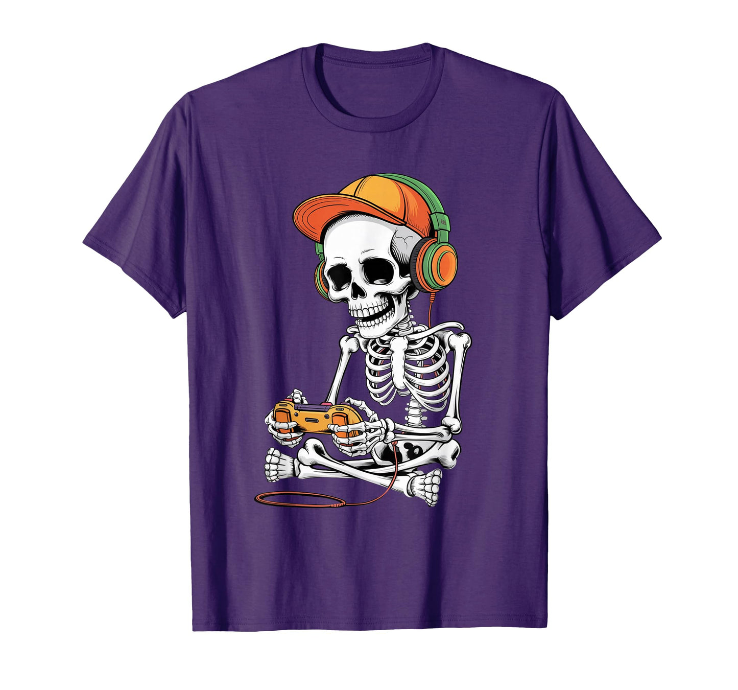 Boy Toddler Halloween Skeleton Gamer Video Gaming Boys Kids T-Shirt