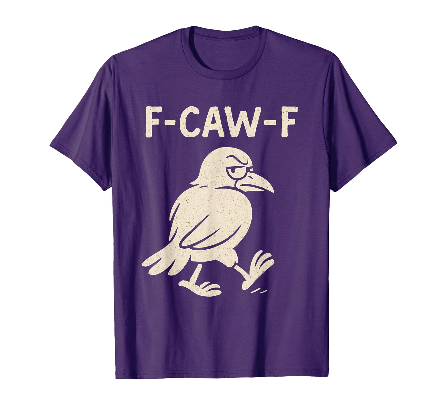 Crow F-Caw-F Black Raven fcawf Bird Fawk Off Gothic Funny T-Shirt