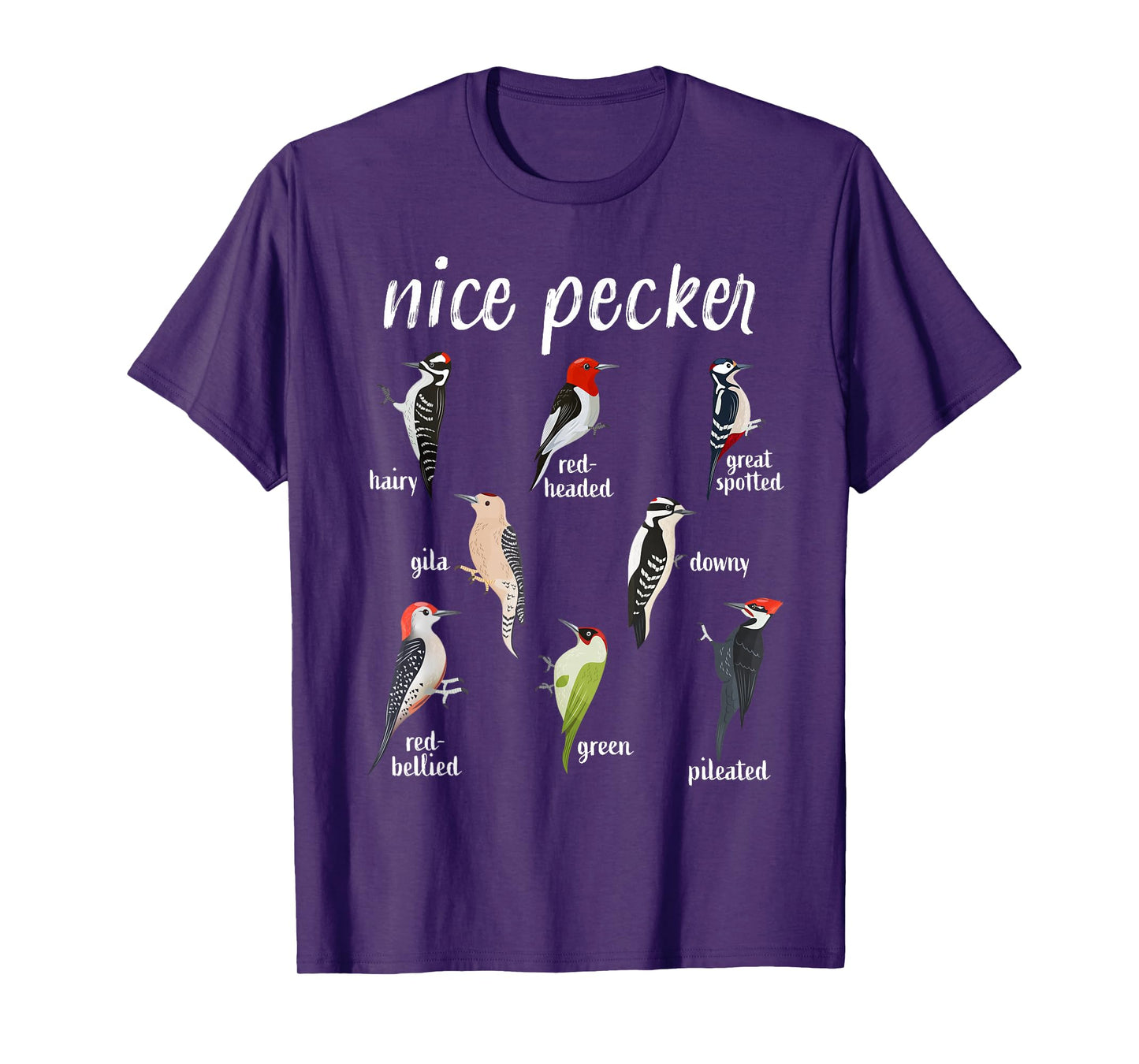 Funny bird watching Woodpecker Nice Pecker Birding T-Shirt