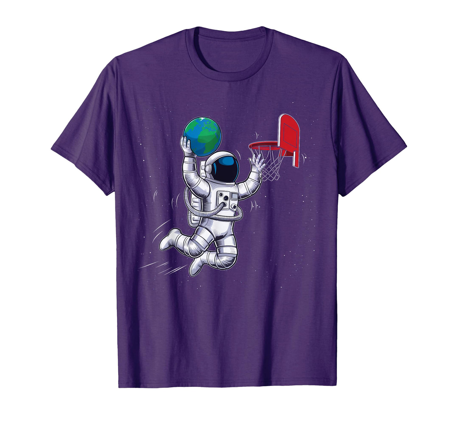 Astronaut Basketball Outer Space Planet Gifts Men Women Kids T-Shirt