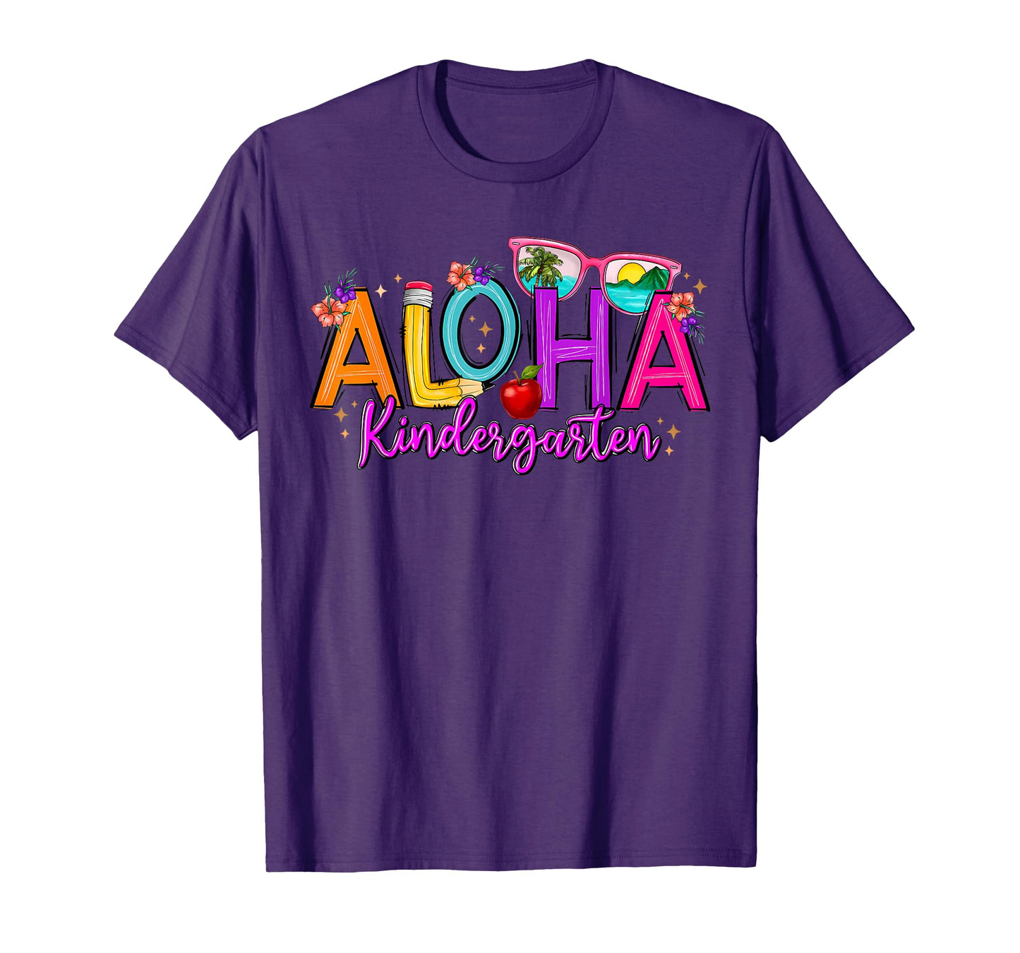 Aloha Kindergarten Summer Beach Vacation Teacher School T-Shirt