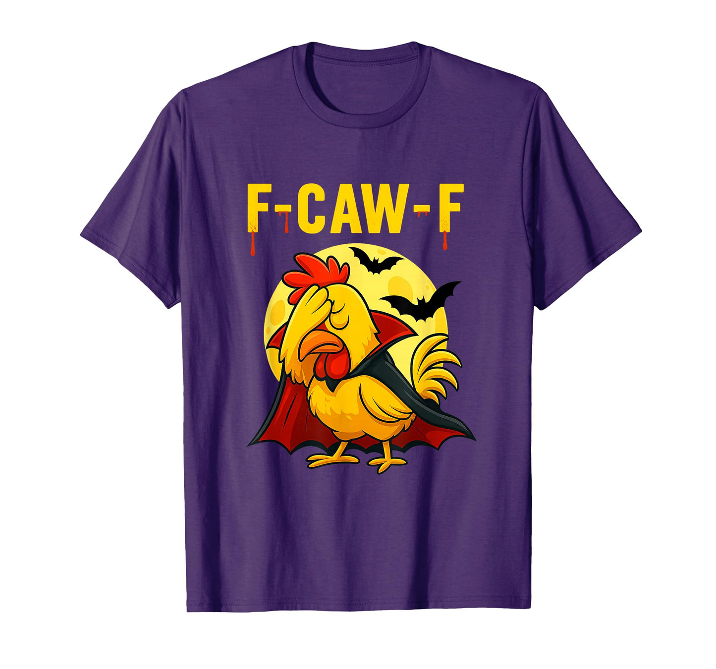 Funny F-Caw-F Chicken FCAWF Chicken Rooster Meme Halloween T-Shirt