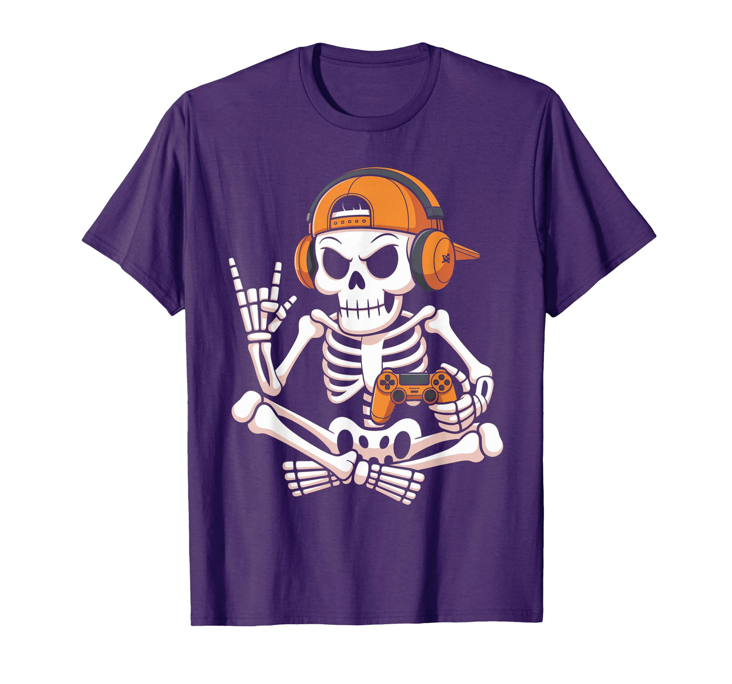 Halloween Shirts Cool Teen Boy Skeleton Gaming Men Halloween T-Shirt
