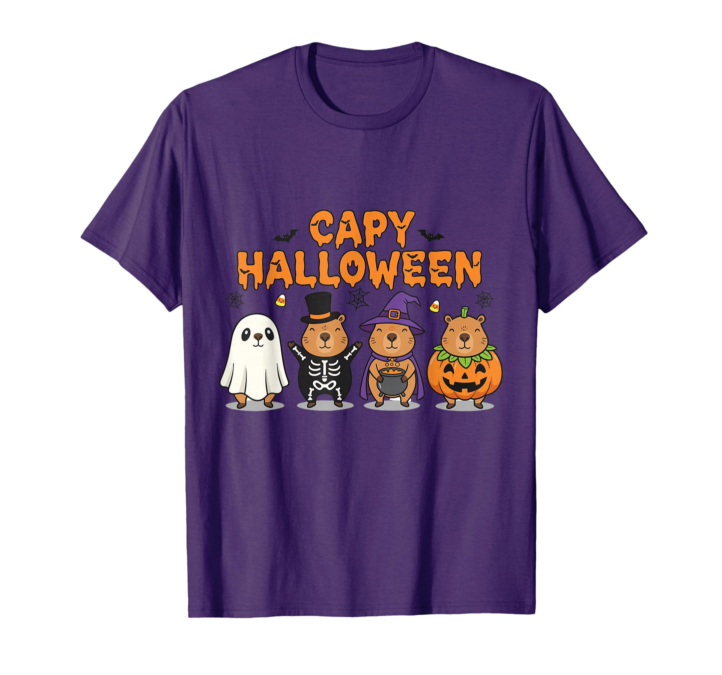 Capy Halloween Boys Girls Cute Capybara Halloween Costume T-Shirt