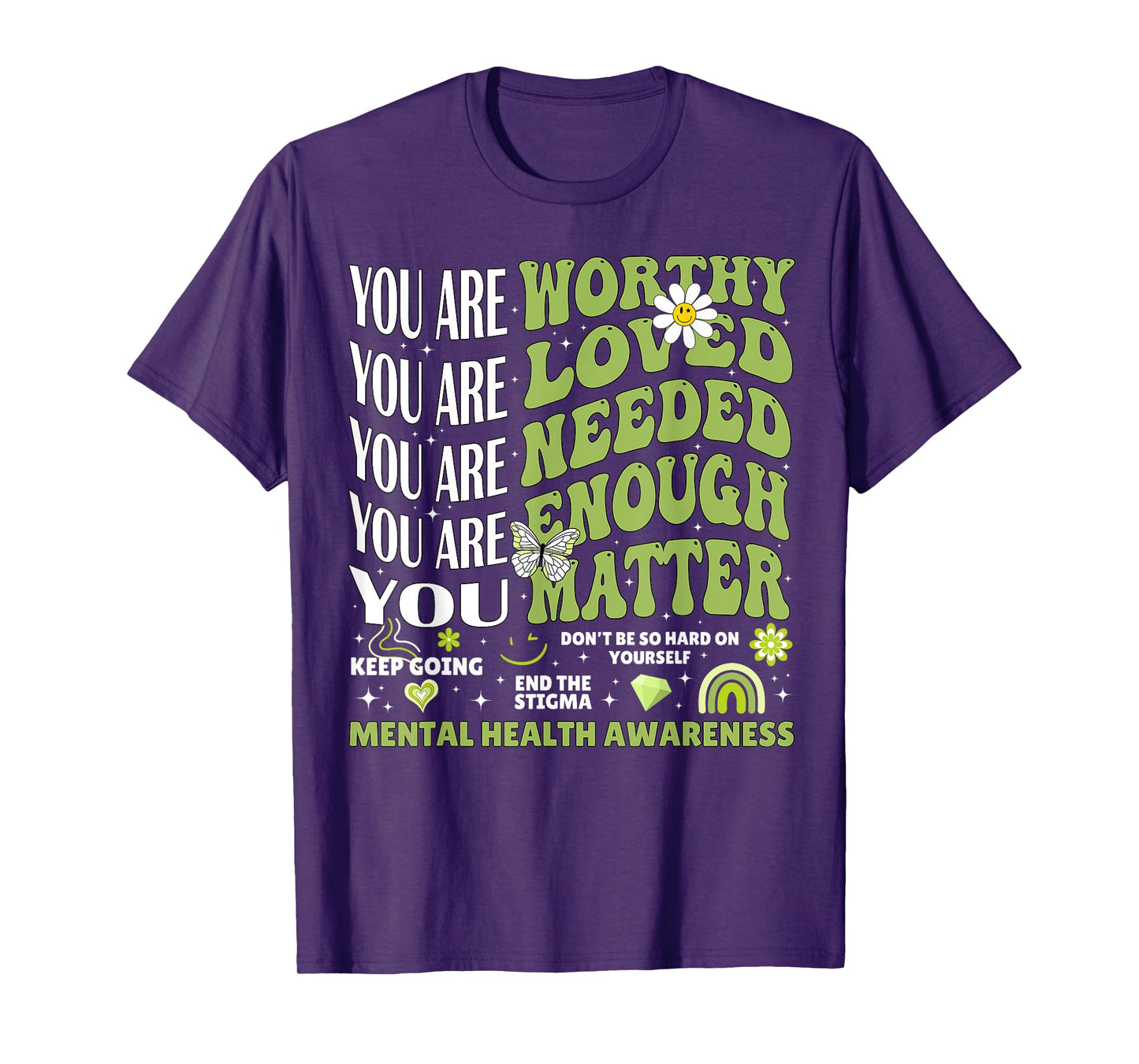 Motivational Support Warrior Mental Health Awareness Matters T-Shirt