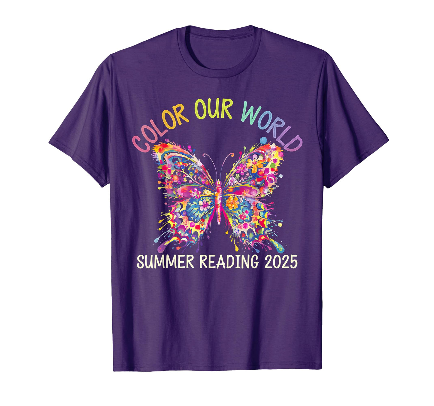 Color Our World Summer Reading Program 2025 Butterfly T-Shirt
