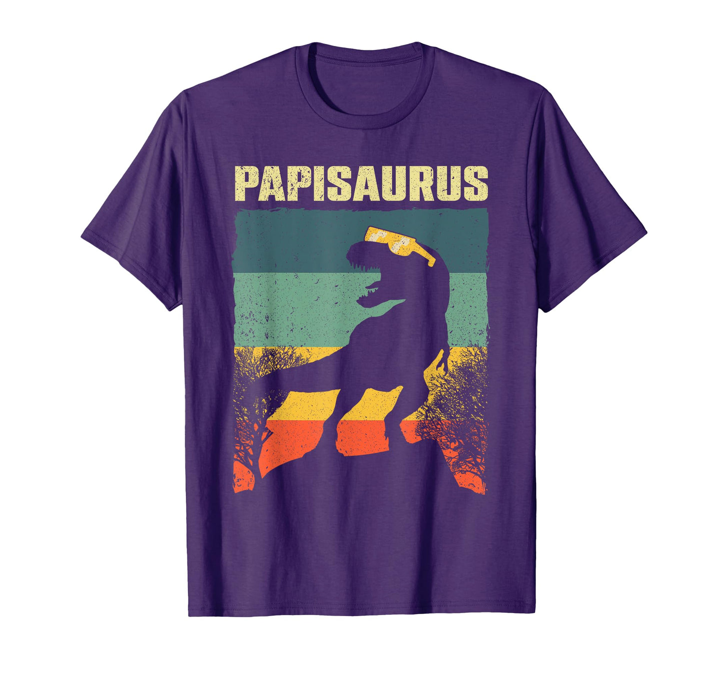 Funny Papisaurus Design For Men Dad Grandpa Dinosaur Lover T-Shirt