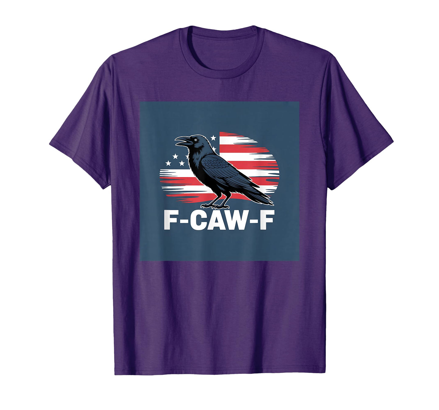 Funny F-CAW-F Patriotic Crow Retro Vintage Style T-Shirt