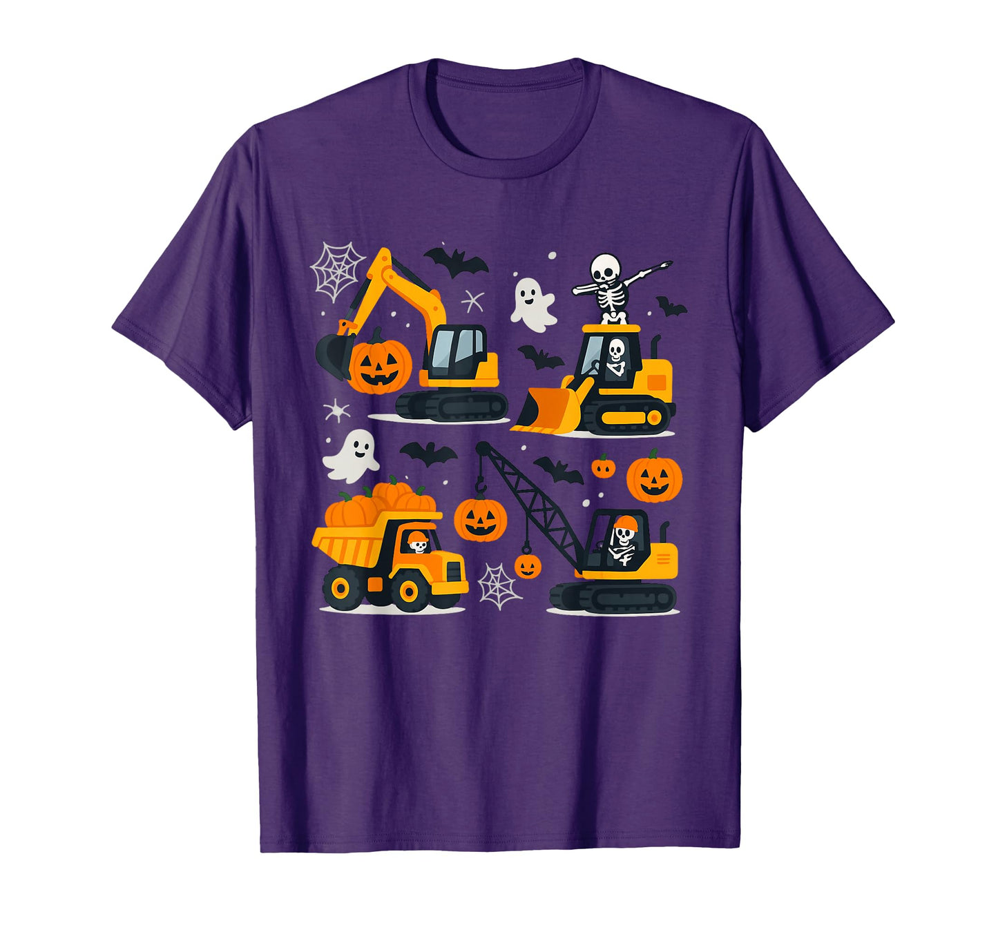 Spooky Construction Trucks Toddler Halloween Costume T-Shirt
