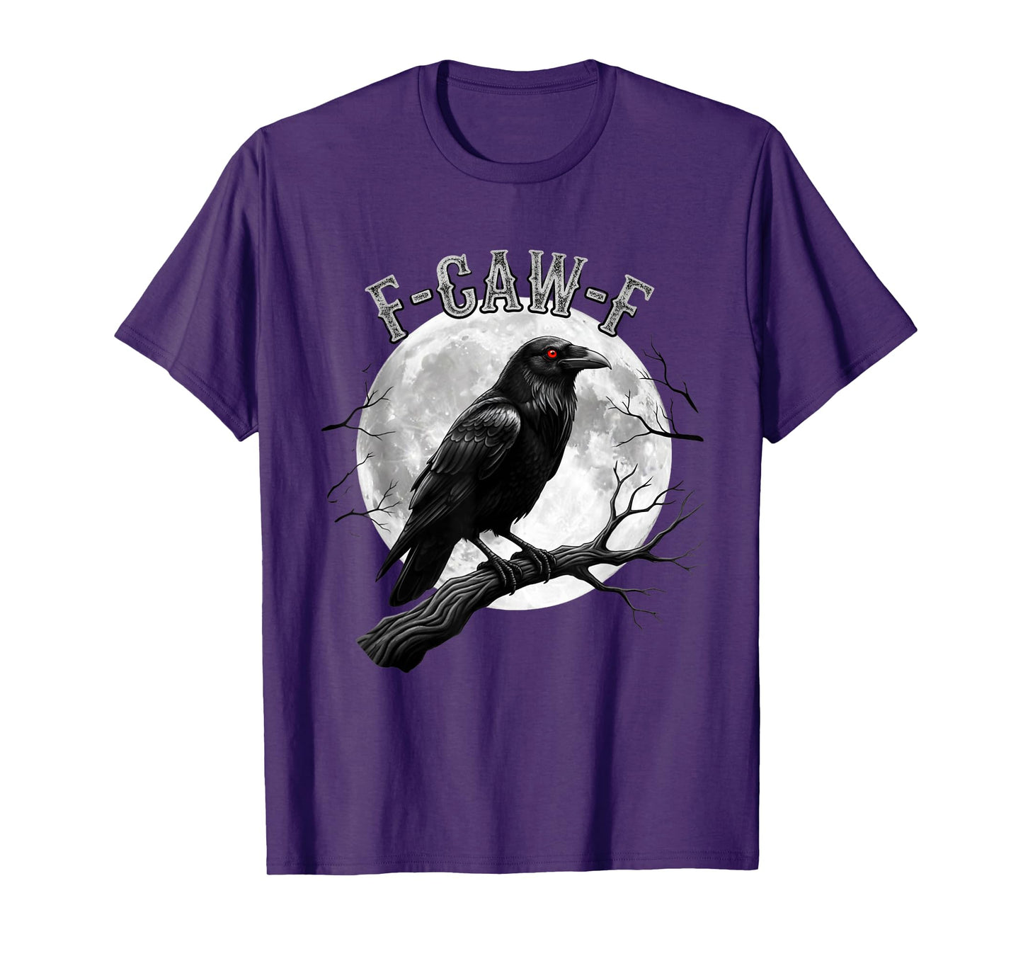 F-Caw-F Funny Crow Graphic Tee – Black Bird Joke Adult T-Shirt