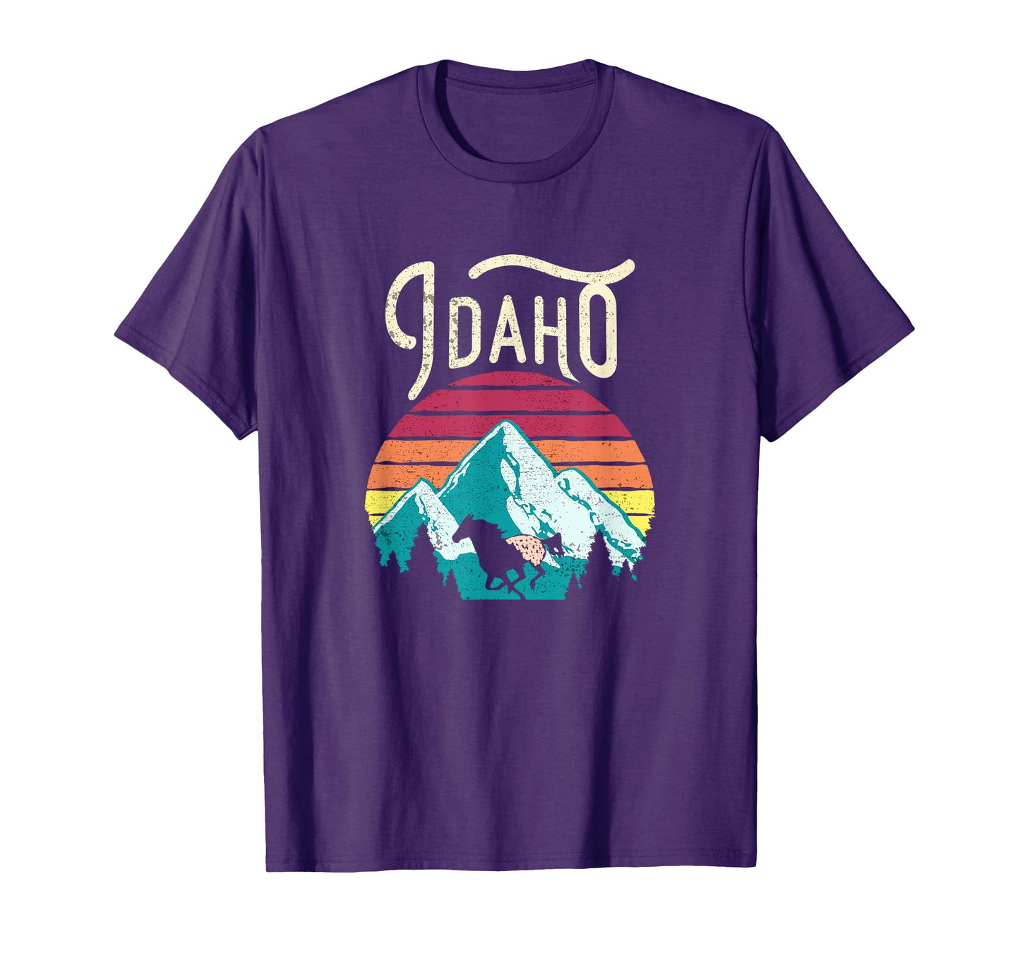 Retro Idaho ID Mountains Outdoor Wildlife T-Shirt T-Shirt