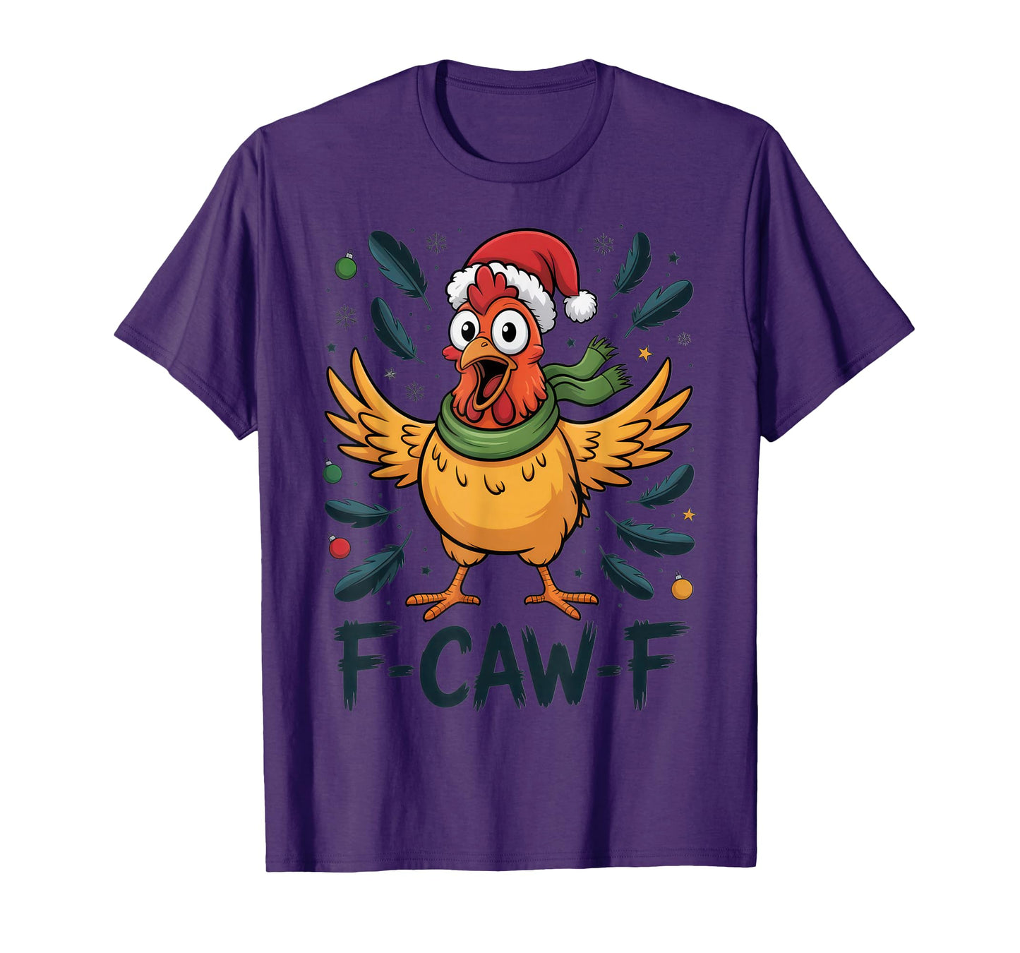 F-CAW-F Chicken Christmas Humor for Animal Lovers T-Shirt