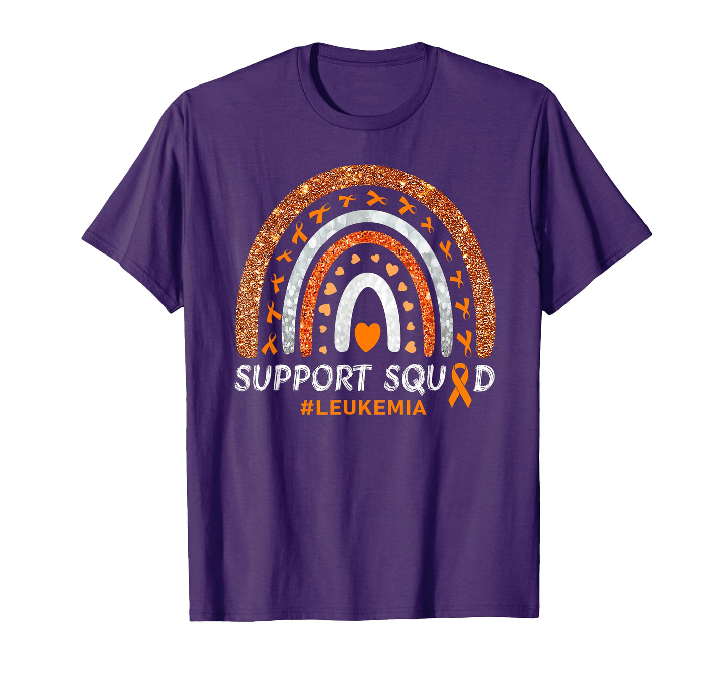 Support Squad Leukemia Awareness Rainbow T-Shirt