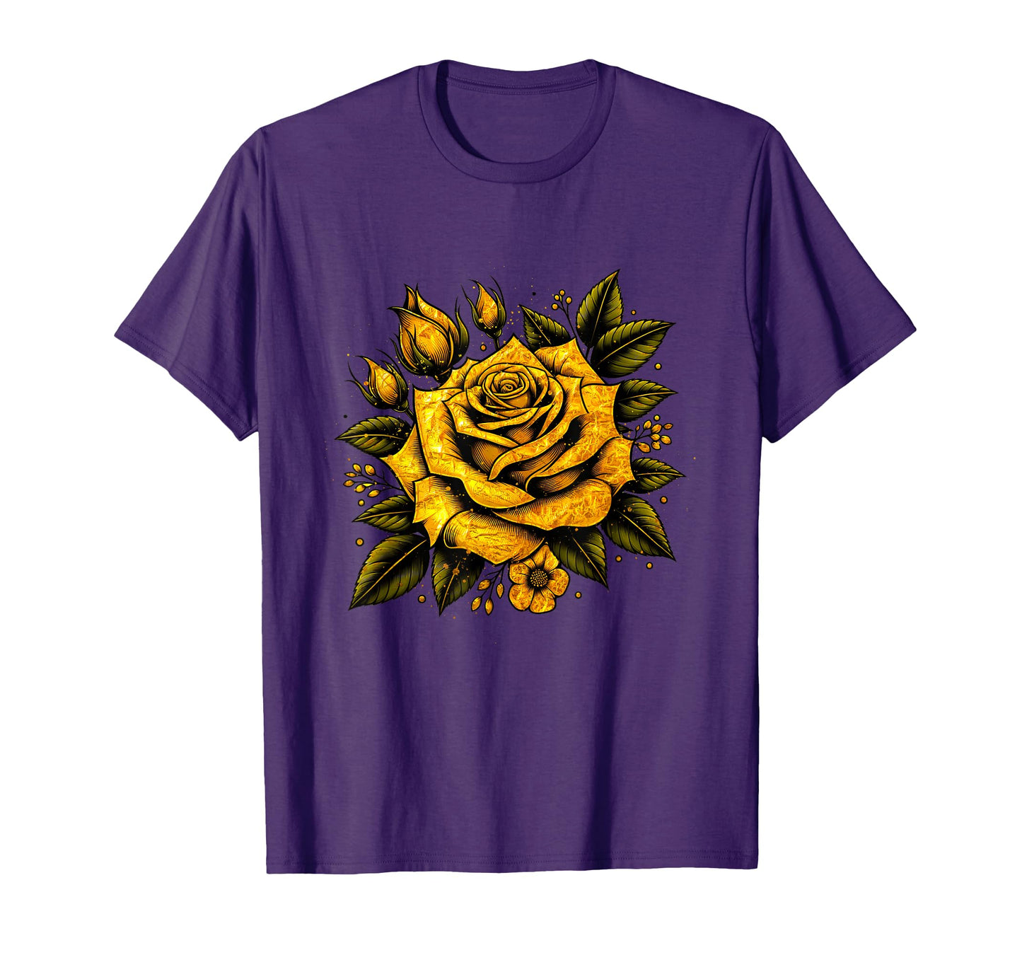 Yellow Rose Flower In Full Bloom Gardener Botanist Flowers T-Shirt