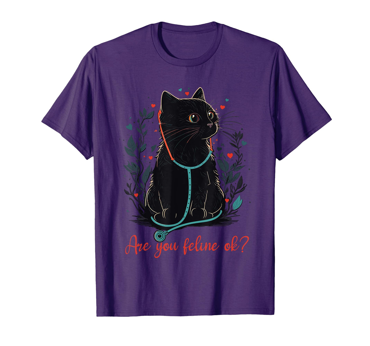 Retro Cat Nurse Gifts Nurse Week Gifts Funny Nurse T-Shirt